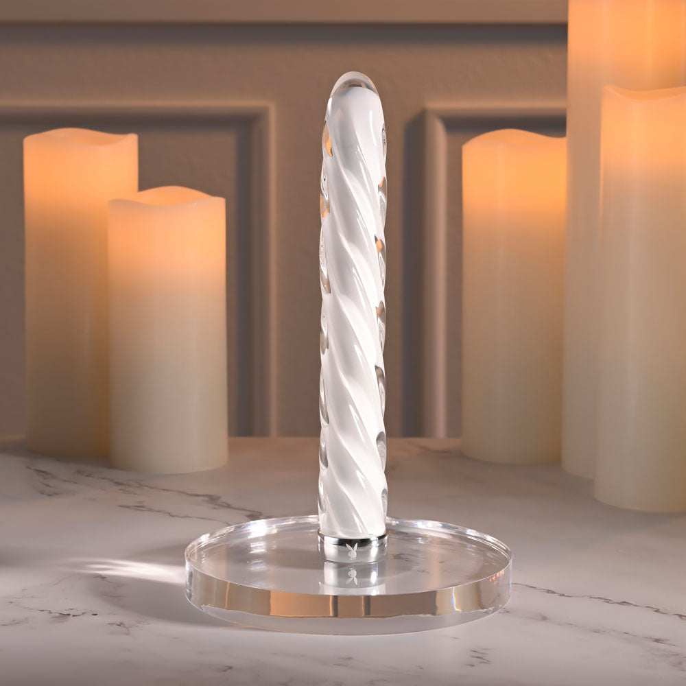 Playboy Pleasure In A Twist Glass 17.5 cm Vibrator Secondary image