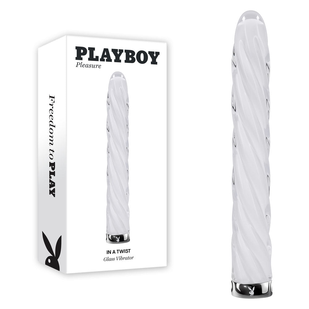 Playboy Pleasure In A Twist Glass 17.5 cm Vibrator > Vibrators > Standard Vibrators Main image