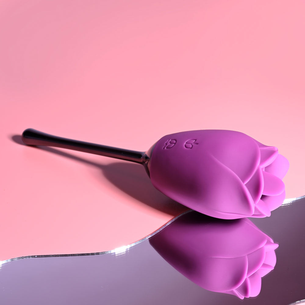 Playboy Pleasure PETAL Vibrator with Tongue-Flicking Head > Sex Toys For Ladies > Rose Stimulators