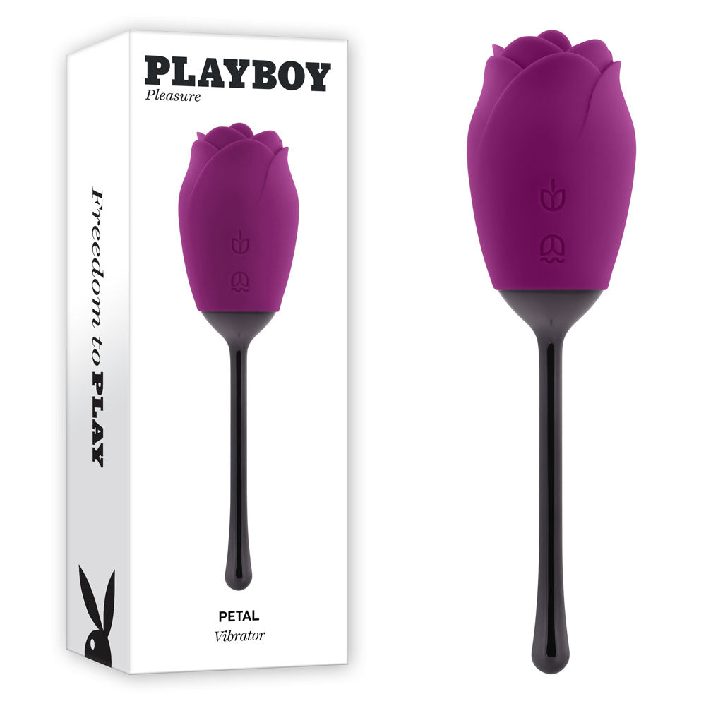 Playboy Pleasure PETAL Vibrator with Tongue-Flicking Head > Sex Toys For Ladies > Rose Stimulators