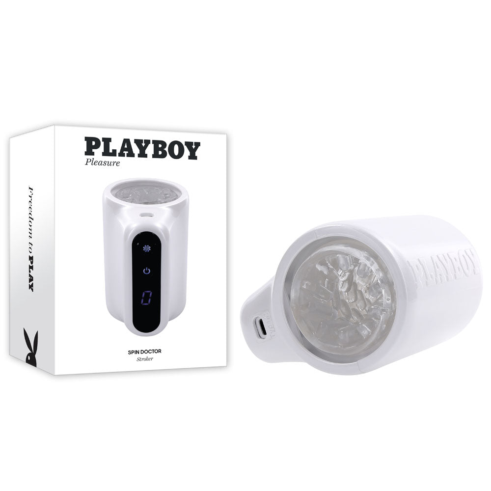 Playboy Pleasure SPIN DOCTOR Waterproof Dual Entry Toy > Sex Toys For Men > Masturbators > Vibrating