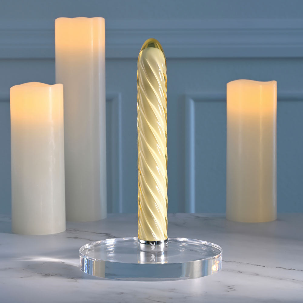 Playboy Pleasure Twist of Fate 17.5 cm Glass Vibrator > Vibrators > Standard Vibrators