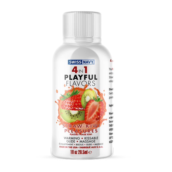 Playful Flavours 4 In 1 Strawberry Kiwi (29.5ml) – Flavored Pleasure Gel Secondary image