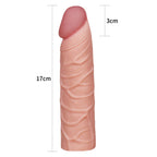 Pleasure X-Tender (Flesh) – 30% thicker. 1" inch extra Penis Extension Sleeve > Sex Toys For Men > Penis Sleeves