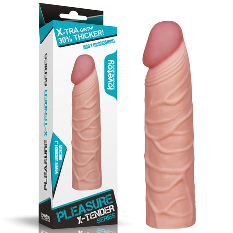 Pleasure X-Tender (Flesh) – 2.5 cm Penis Extension Sleeve Default Title SLEEVES