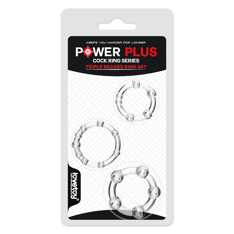 Power Plus Triple Beaded Cock Ring Set of 3 > Cock Ring > Sets