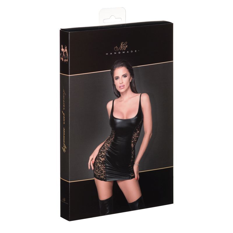Power Wetlook Dress with Lace Inserts for Adult Parties Dresses