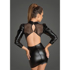 Power Wetlook Tulle Dress with Bouffant Sleeves > Clothes > Dresses and Chemises