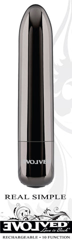 Evolved Real Simple (Black) – USB Rechargeable 10 cm Bullet Vibrator > Vibrators > Finger Vibrators