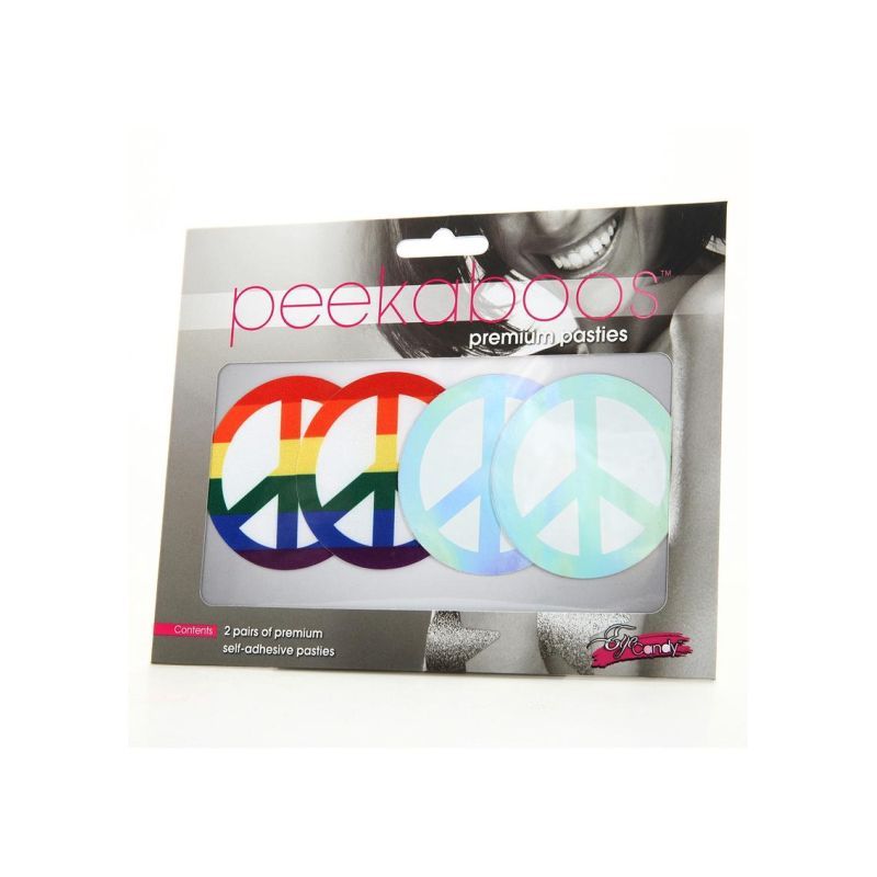 Pride Peace Sign Pasties Secondary image