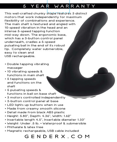 Gender X MAD TAPPER - Double Tapping Vibrating Massager 14.7cm > Vibrators > Unconventional