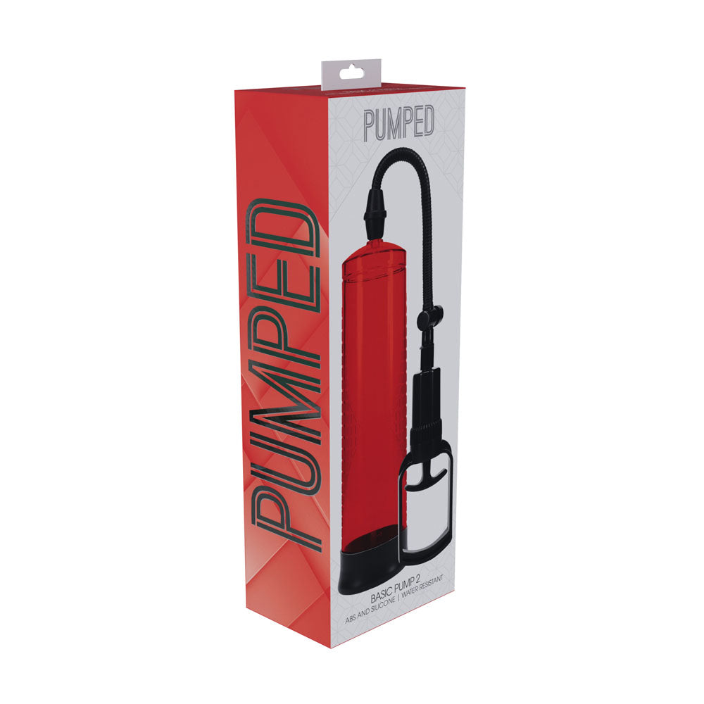 Pumped Basic Penis Pump 2 Red - 20cm x 6cm > Pumps > Penis Pumps