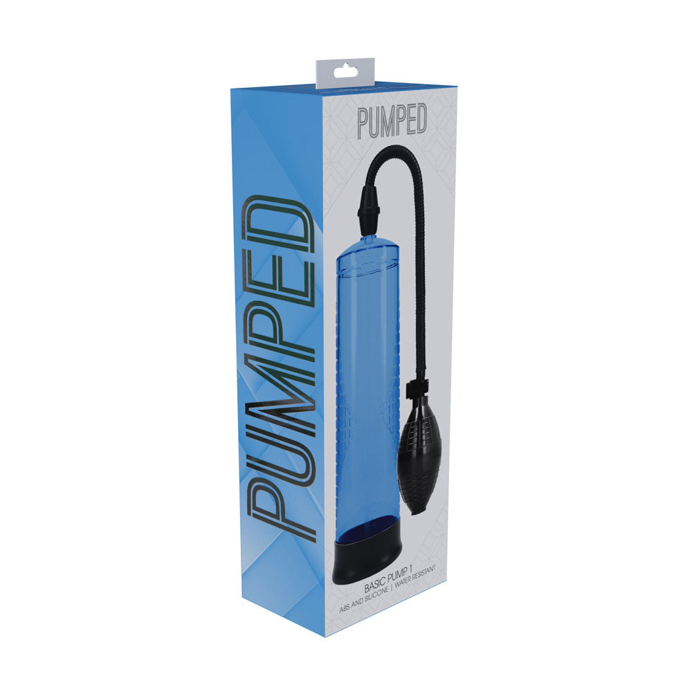 Pumped Basic Pump 1 Blue Penis Pump - 20cm x 6cm > Pumps > Penis Pumps