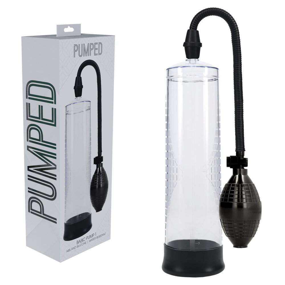 Pumped Basic Pump 1 Transparent Clear Penis Pump - 20cm x 6cm > Pumps > Penis Pumps Main image