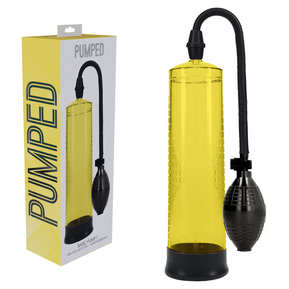 Pumped Basic Pump 1 Yellow Penis Pump - 20cm x 6cm > Pumps > Penis Pumps Main image