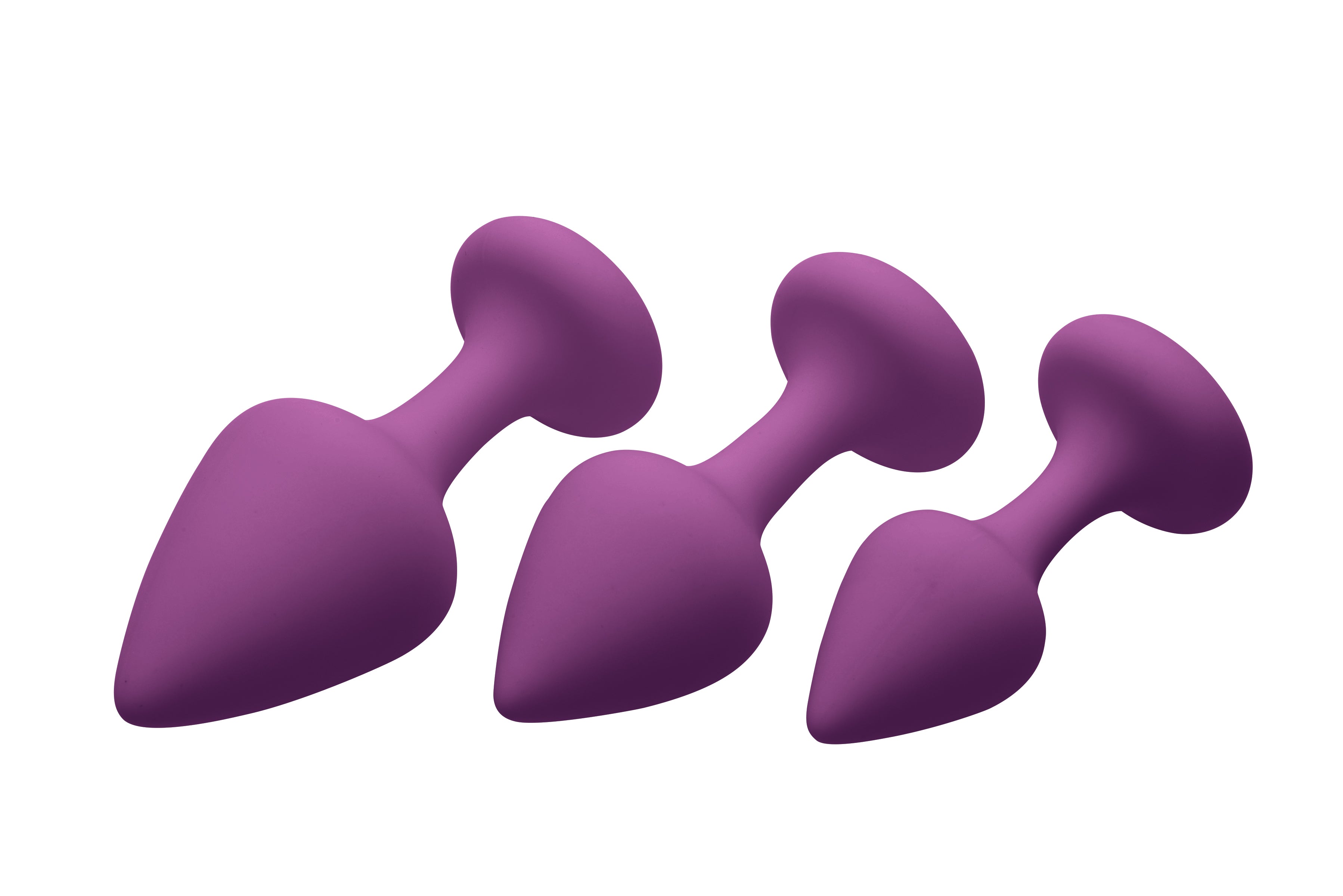 Purple Pleasures 3 Piece Silicone Anal Plugs Set > Anal Range > Butt Plug Kits
