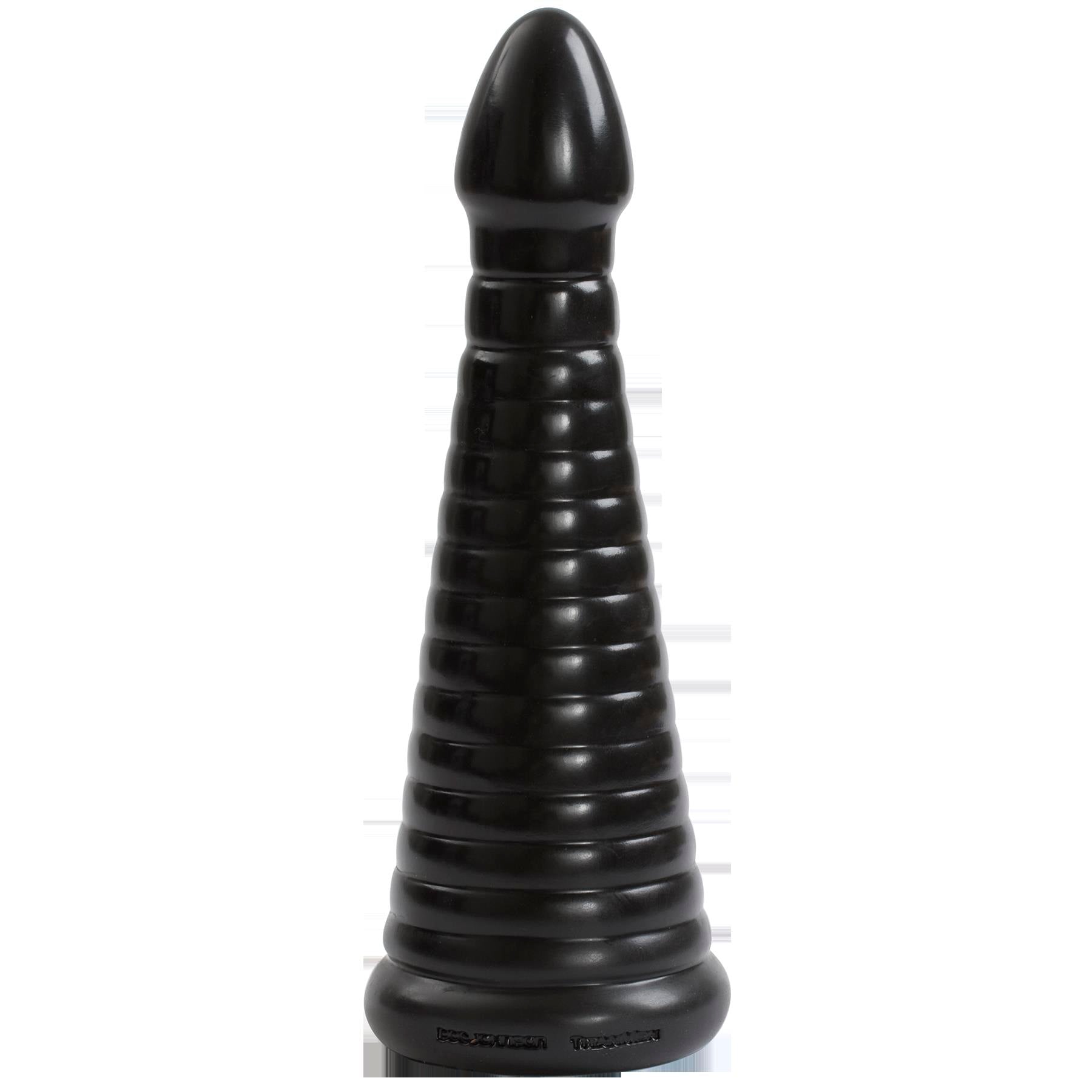 TitanMen Intimidator Black 11 Inch Ribbed Shaft Anal Toy Black Large > Anal Range > Oversized Anal Toys