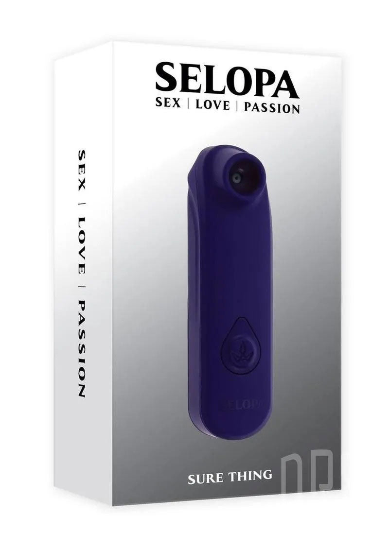 Selopa Sure Thing Vibrating and Sucking Adult Stimulator Device Purple > Sex Toys For Ladies > Air Pulsation
