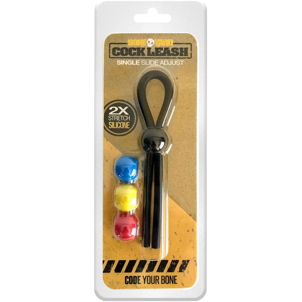 Cock Leash Single Black Adjustable Cock Ring and Control > Cock Ring > Adjustable