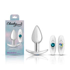 Cheeky Charms Silver Anchor Butt Plug with Clear and Teal Jewel Kit > Anal Range > Jewel Butt Plugs
