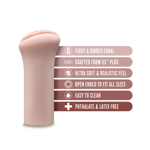 Ashlynn Beige Male Stroker Made with Ultra-Soft X5 Plus Material Strokers - Manual
