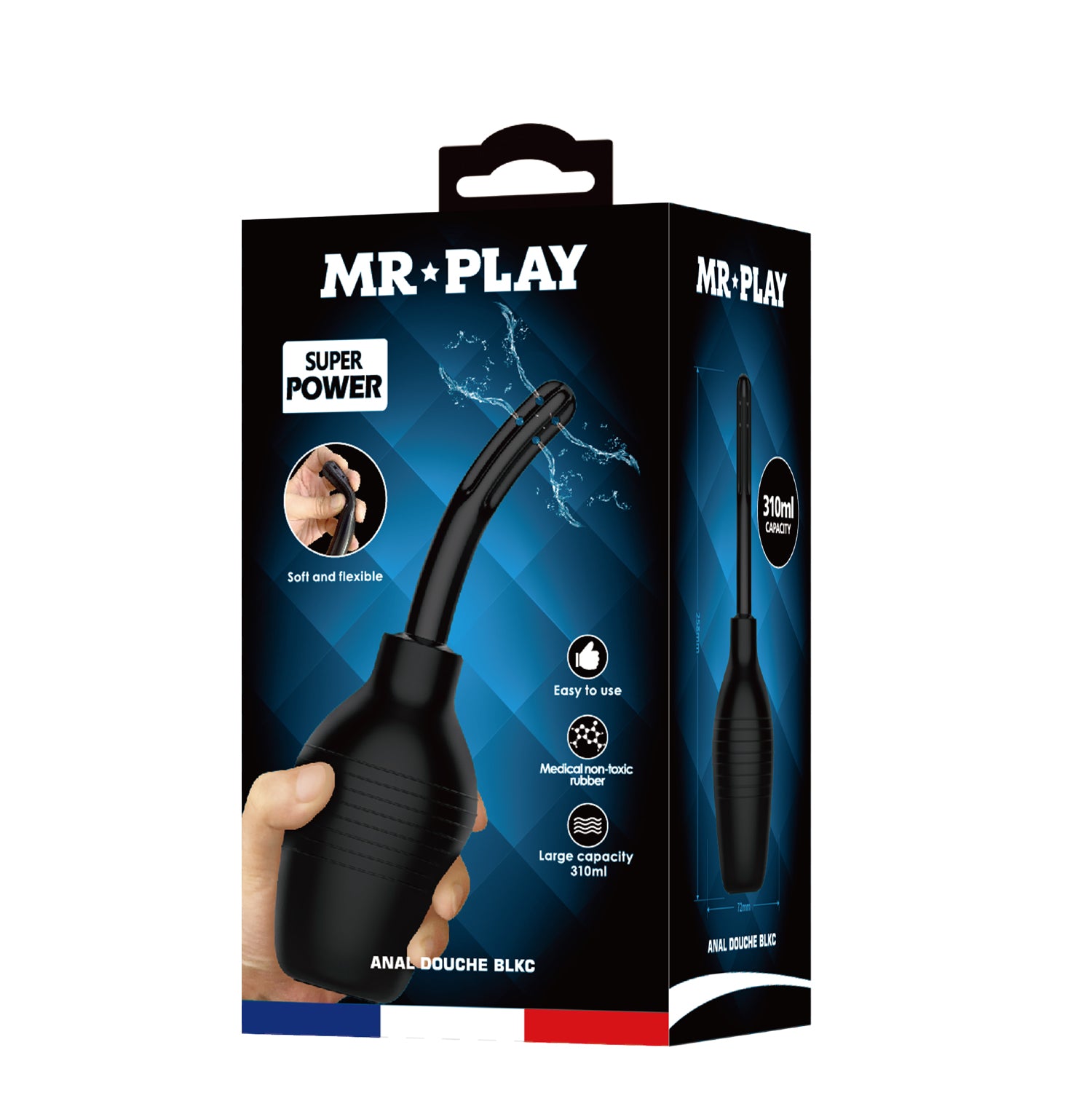 Mr Play Unisex Anal Douche 310ml Silicone Large Capacity Douches