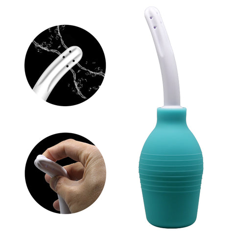 Mr Play Unisex Anal Douche with 310 ml Capacity Aqua White Douches