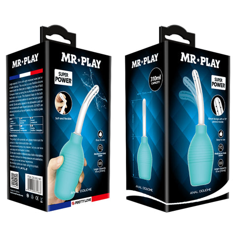 Mr Play Unisex Anal Douche with 310 ml Capacity Aqua White Douches