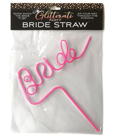 Glitterati Bride Straw Hens Party Novelty 25 cm Twisty Straw Party Supplies