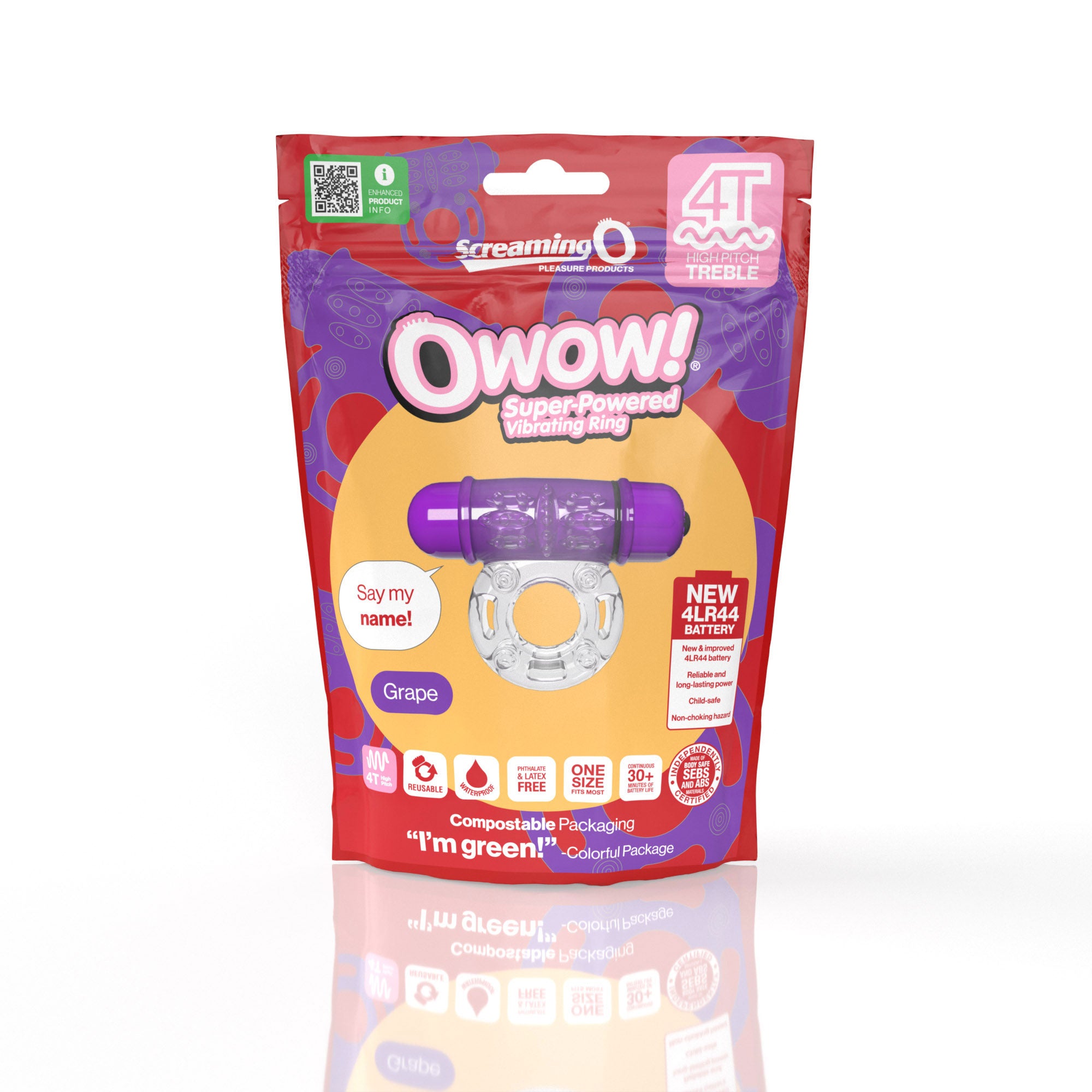 Owow 4T High Pitch Treble (Grape) > Cock Ring > Vibrating