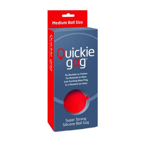 Quickie Gag Medium Ball Red Silicone Stretch Ball Gag Default Title Gags