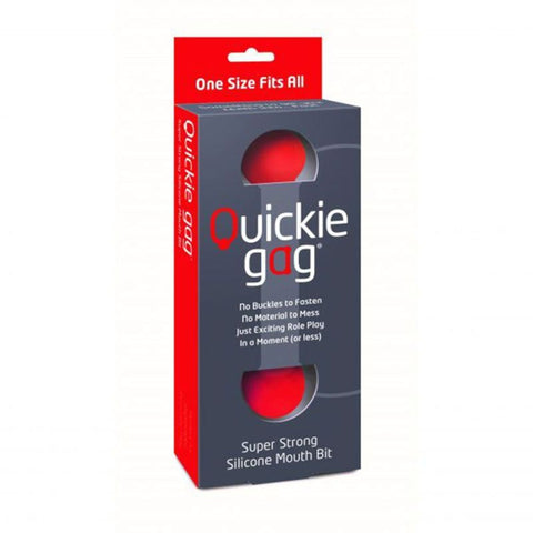 Quickie Gag Mouth Bit Red - One Size Fits Most Default Title Gags