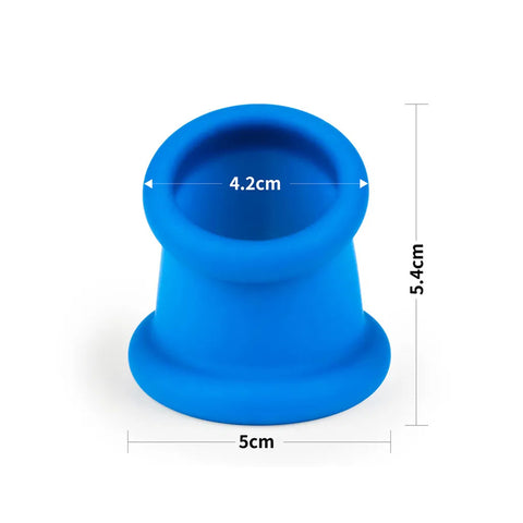 Lovetoy Pinnacle Pro Tapered Squeeze Stretcher Toy Blue > Sex Toys For Men > Love Rings