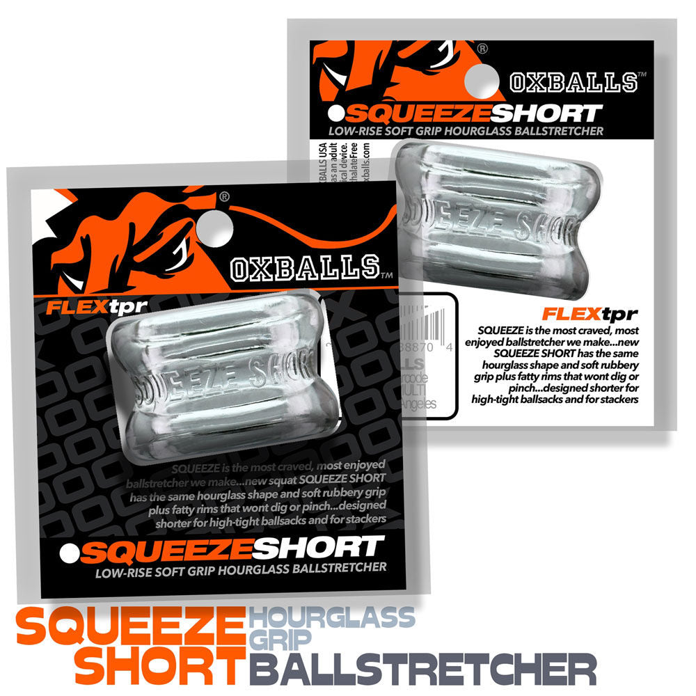 Squeeze Short (Black) – Rubber Ballstretcher Clear > Sex Toys For Men > Ball Stretchers