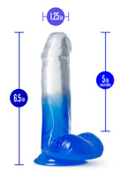 B Yours Morning Dew 6in Dildo Stella Blue with Suction Cup > Dildos > Realistic Dildos
