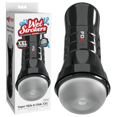 Pdx Wet Pussies Super Slide and Glide Xxl Stroker Clear Strokers - Manual