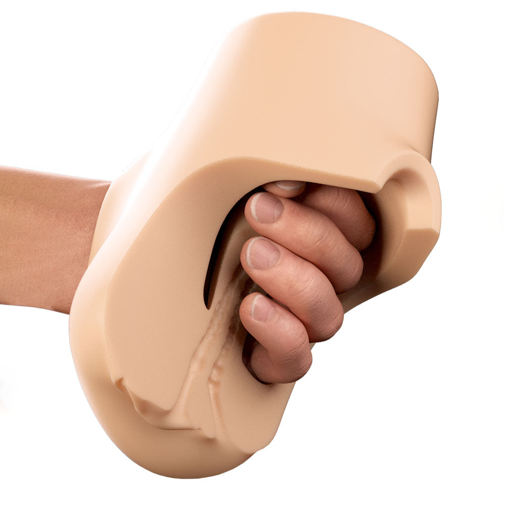 Pdx Plus Double Pounder Vibrating Squeeze Stroker Toy Light > Sex Toys For Men > Masturbators > Manual