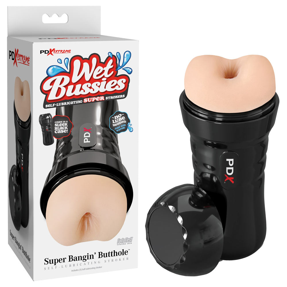 Pdx Wet Bussies Super Bangin Butt Light Anal Stroker Beige Strokers - Manual