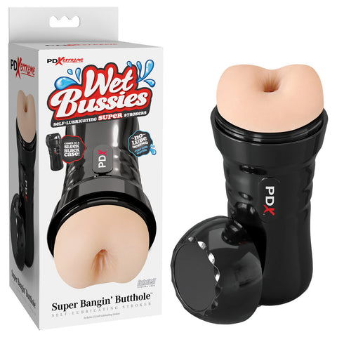 Pdx Wet Bussies Super Bangin Butt Light Anal Stroker Beige Strokers - Manual