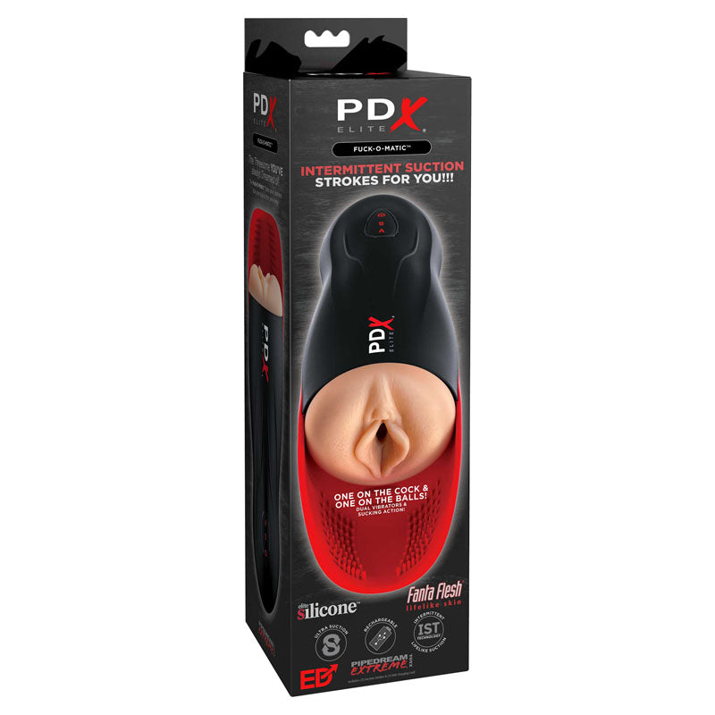 Fuck-O-Matic – Dual Vibration Powerful Suction Stroker 10.6 Inch Length 2 Inch Diameter > Sex Toys For Men > Masturbators > Vibrating