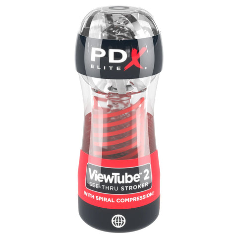 Pdx Elite Viewtube 2 Clear Stroker for Enhanced Pleasure and Visual Stimulation Clear Strokers - Manual
