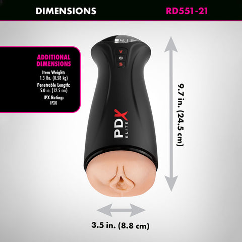 PDX Elite Fuck-Gasm USB Rechargeable Auto Stroker Strokers - Auto