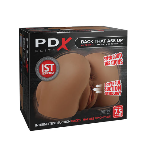 PDX Elite Back That Ass Up USB Rechargeable Auto Masturbator Brown Assturbators