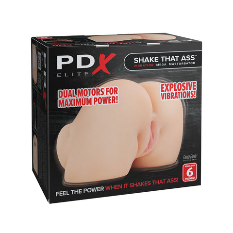 Pdx Elite Shake That Ass Usb Rechargeable Vibrating Mega Masturbator White Assturbators