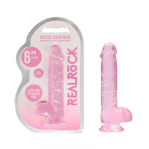 RealRock 6 Inch Crystal Clear Dildo with Suction Cup Default Title > Dildos > Realistic Dildos