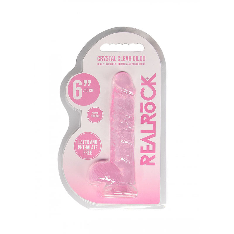 RealRock 6 Inch Crystal Clear Dildo with Suction Cup > Dildos > Realistic Dildos