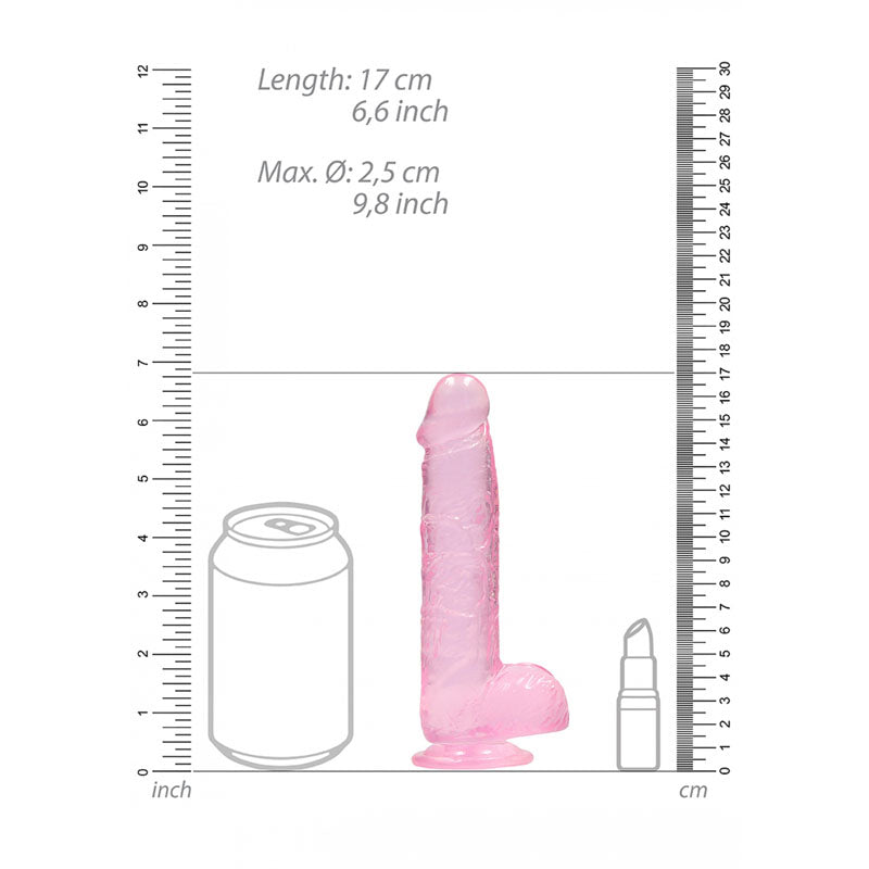 RealRock 6 Inch Crystal Clear Dildo with Suction Cup > Dildos > Realistic Dildos