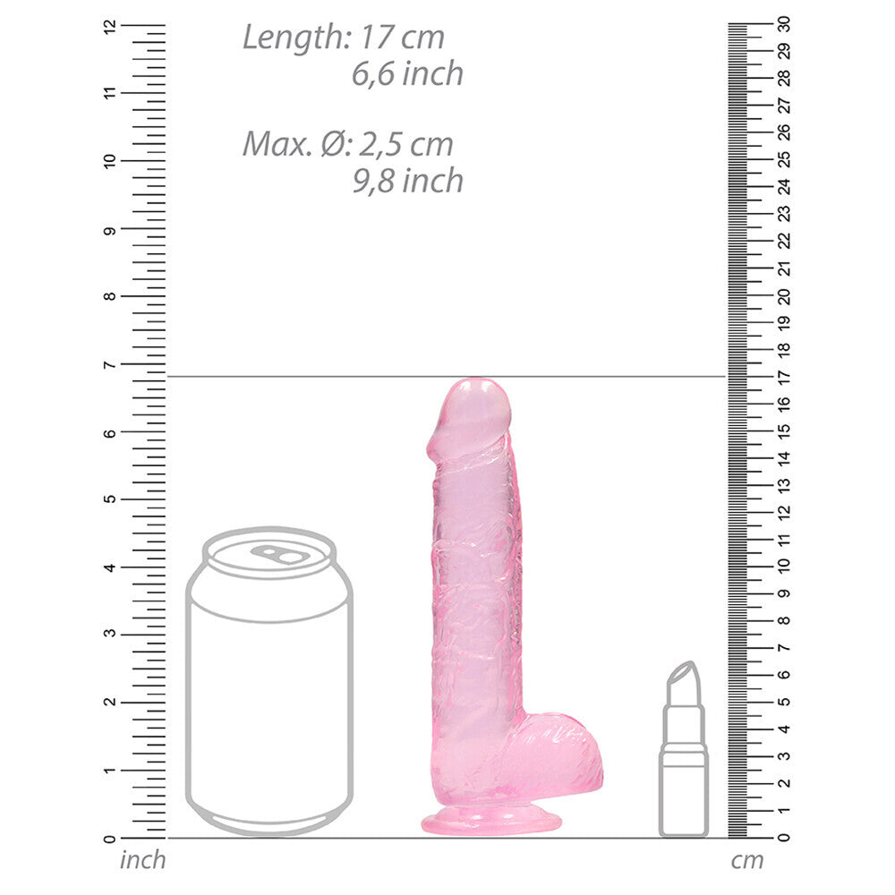 RealRock 6 Inch Crystal Clear Dildo with Suction Cup > Dildos > Realistic Dildos
