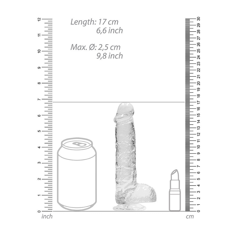RealRock 6 Inch Transparent Crystal Clear Dildo – Realistic Body-Safe Dildo > Dildos > Realistic Dildos