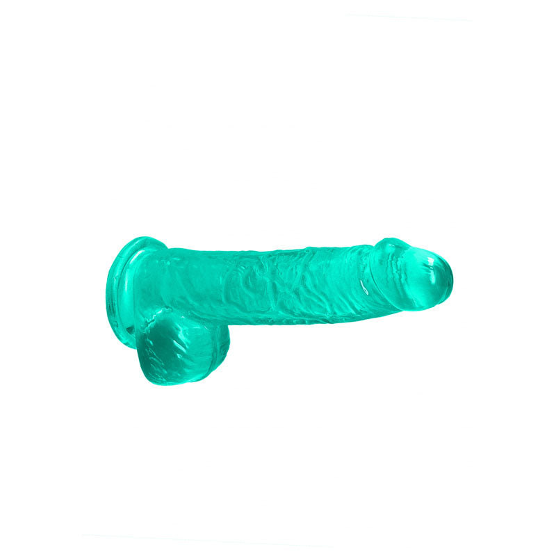Realrock Crystal Clear 6 Inch Realistic Dildo with Balls – Suction Cup Dildo > Dildos > Realistic Dildos